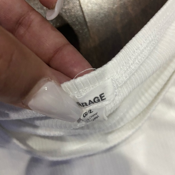 long sleeve off the shoulder ribbed top - Picture 2 of 2